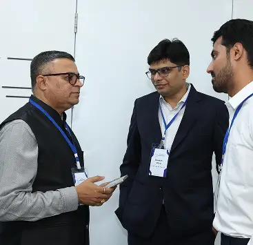Professionals talking